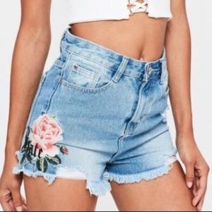 Missguided Embroidered Shorts